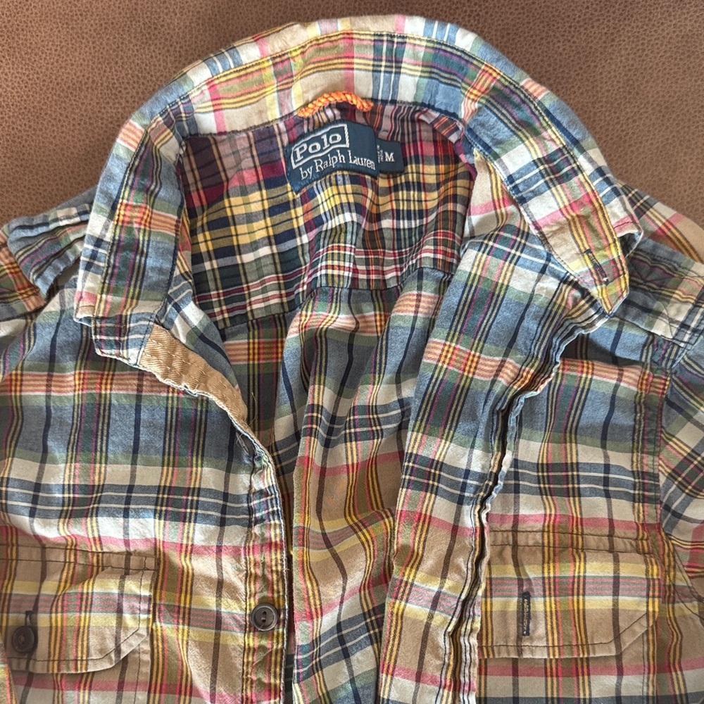 Ralph Lauren Polo Plaid Button-Down Shirt in Blue, Yellow, Red